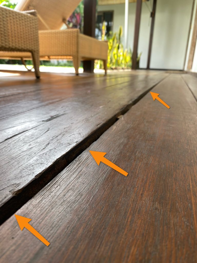 flooring uneven bali villa inspection