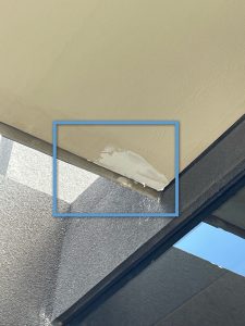 eaves irregular finish and damage